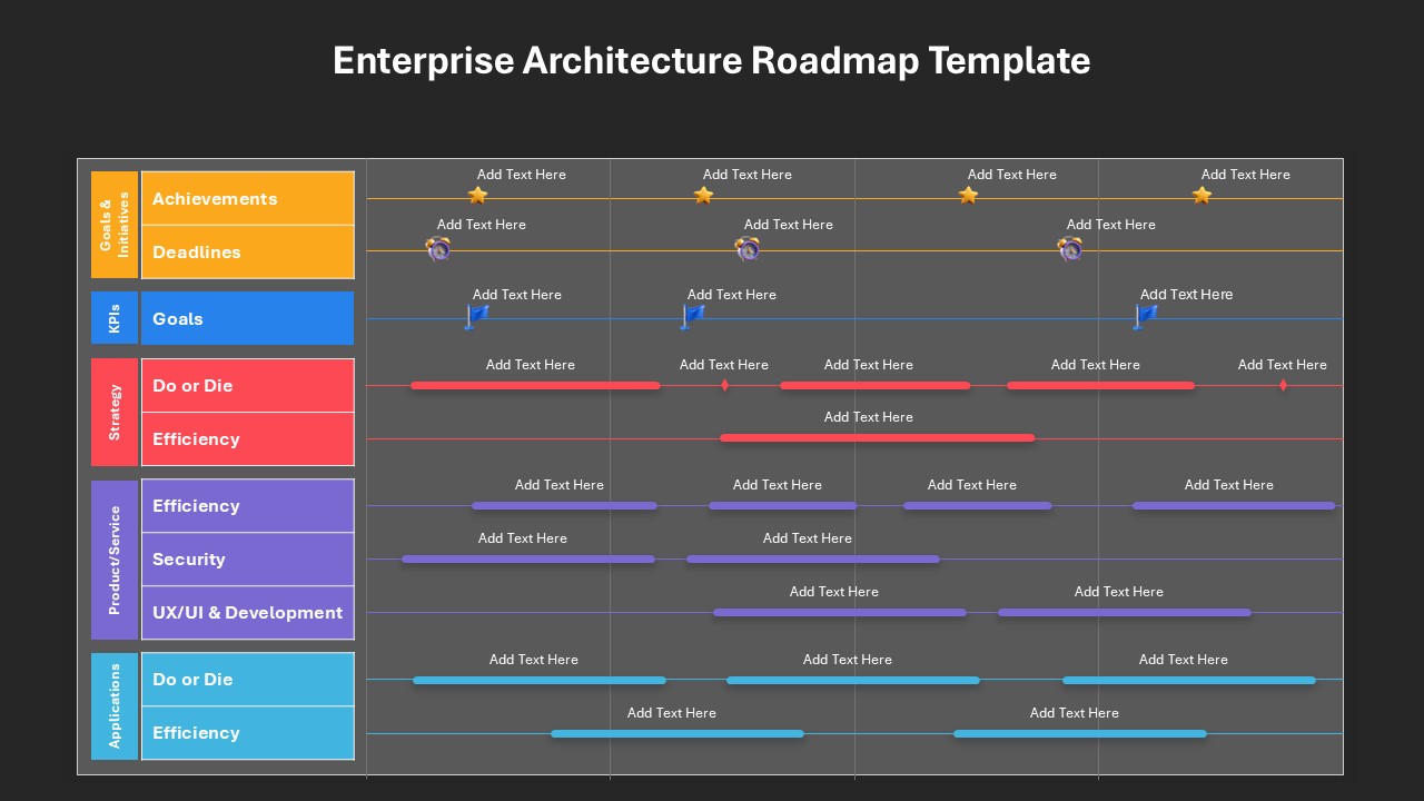 Enterprise Architecture Roadmap Presentation Slide for PowerPoint & Google Slides