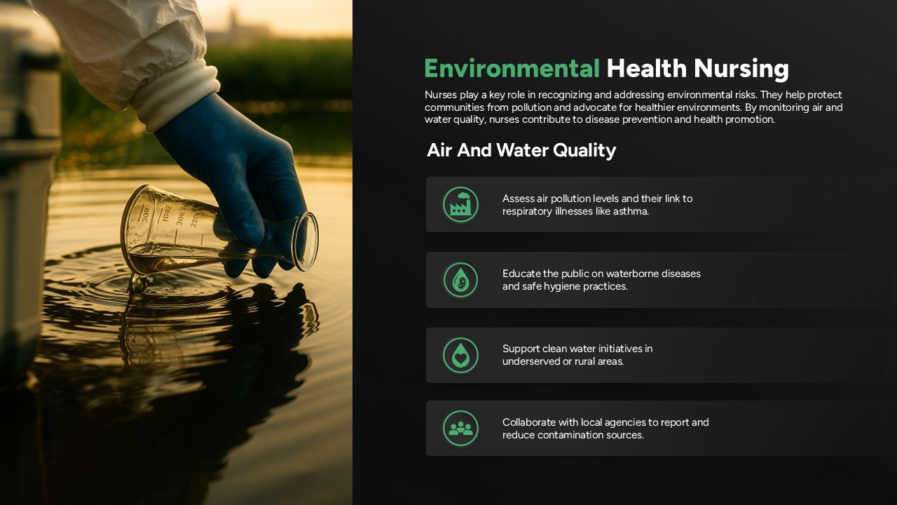 Environmental Nursing Air & Water slide for PowerPoint & Google Slides