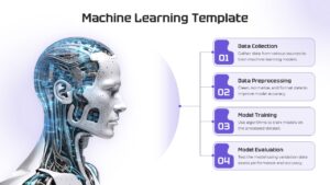 Futuristic Machine Learning Workflow Steps Presentation Slide