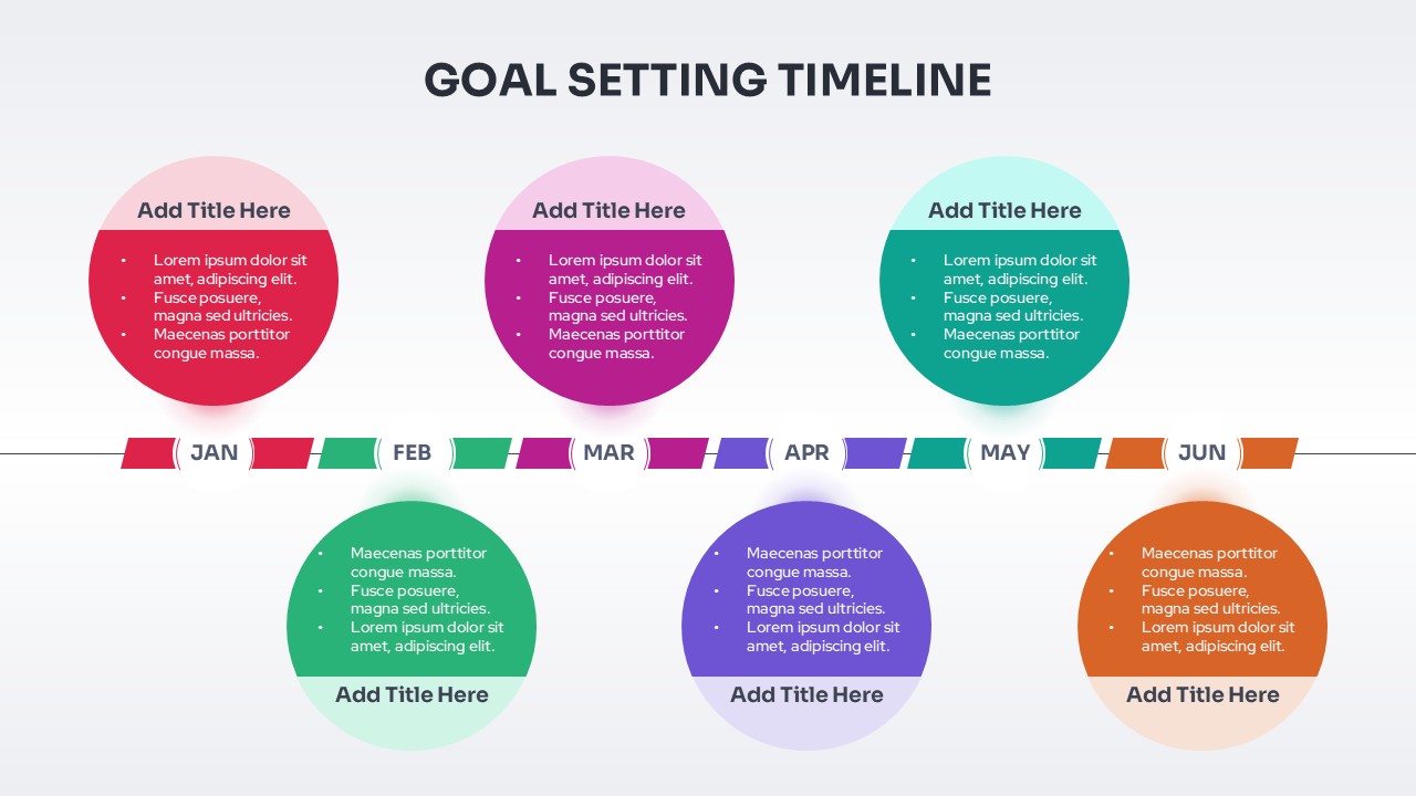 Goal Setting Timeline Roadmap Template for PowerPoint & Google Slides