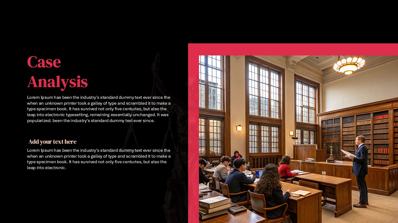 Law School Presentation Deck Case Analysis Slide