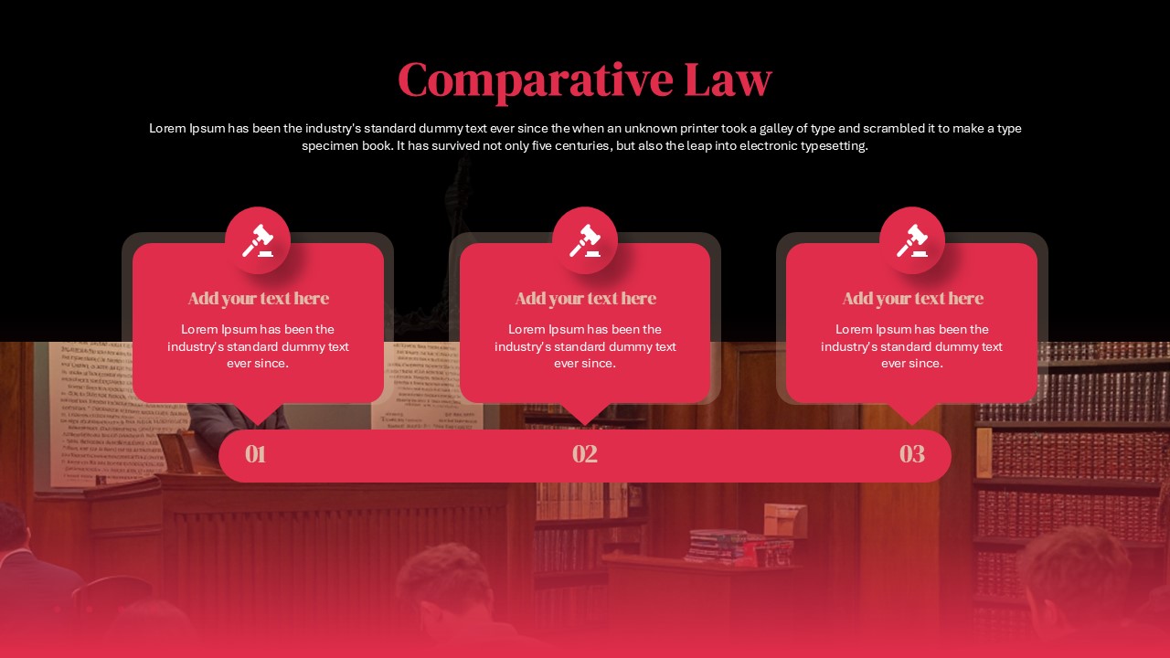 Law School Presentation Deck Comparative Slide