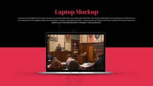 Law School Presentation Deck Laptop Mockup Slide