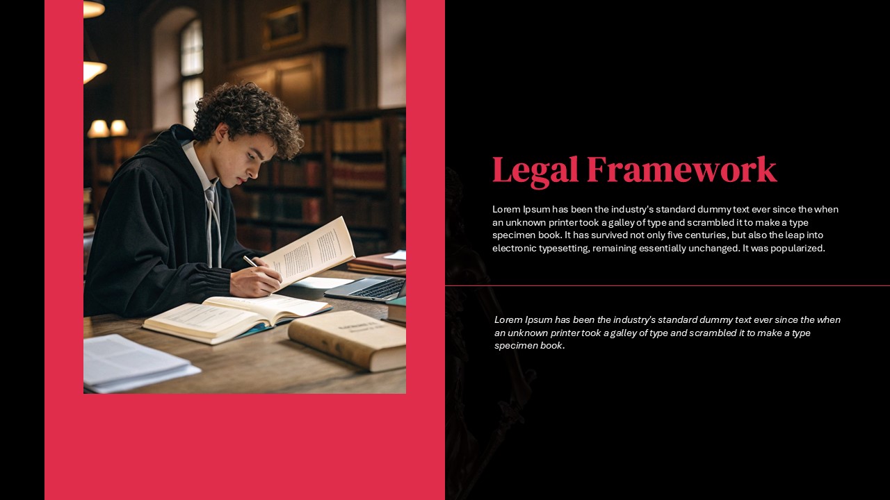 Law School Presentation Deck Legal Framework Slide