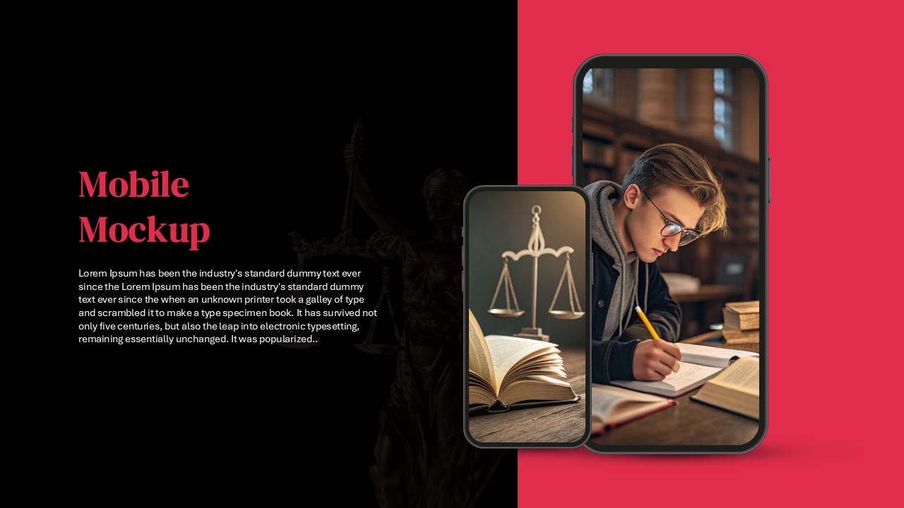 Law School Presentation Deck Mobile Mockup Slide