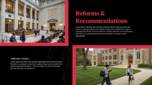 Law School Presentation Deck Reforms & Recommendations Slide