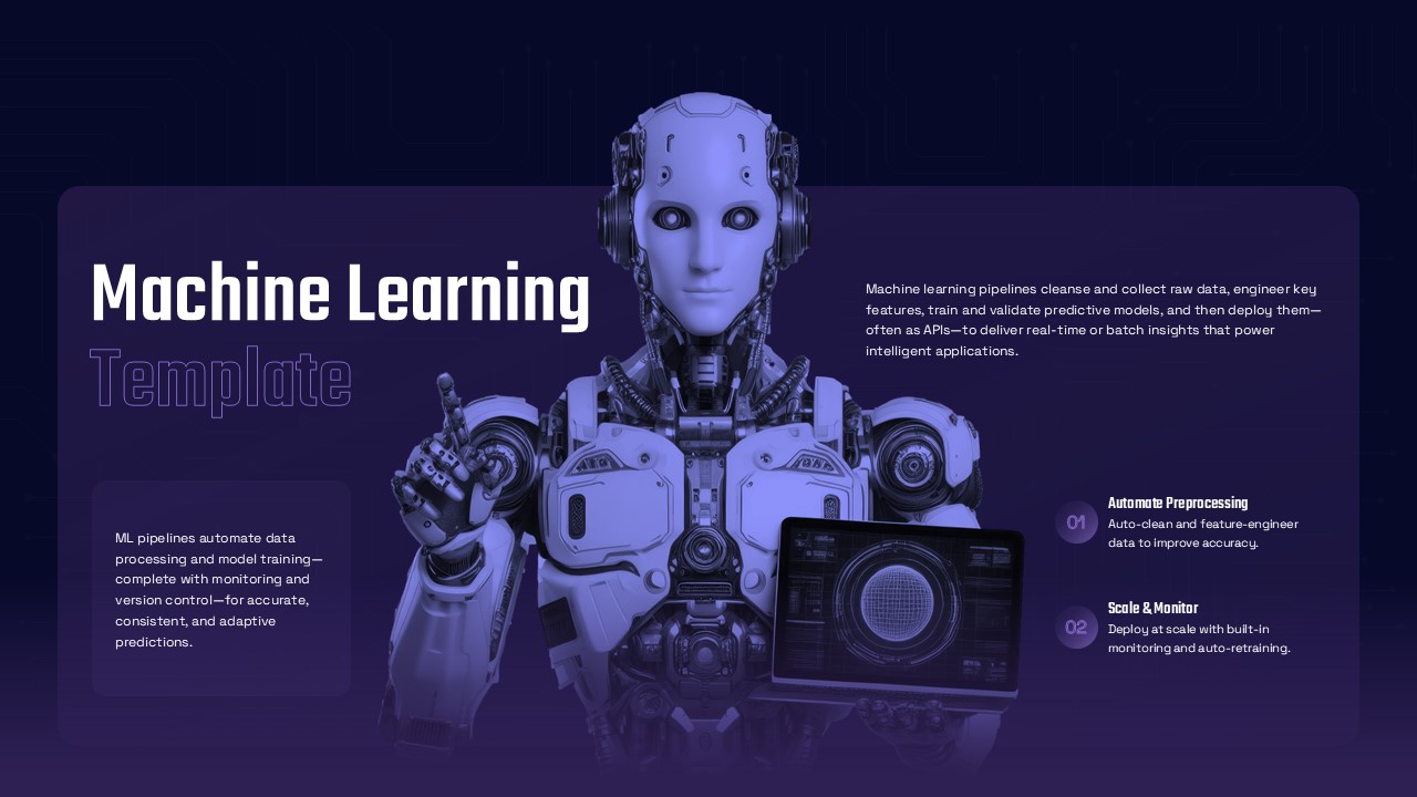 Machine Learning Pipeline template for PowerPoint & Google Slides