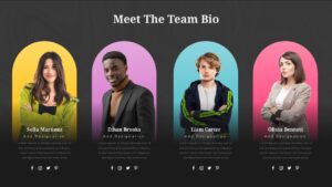 Meet the Team Bio Presentation Slide for PowerPoint & Google Slides