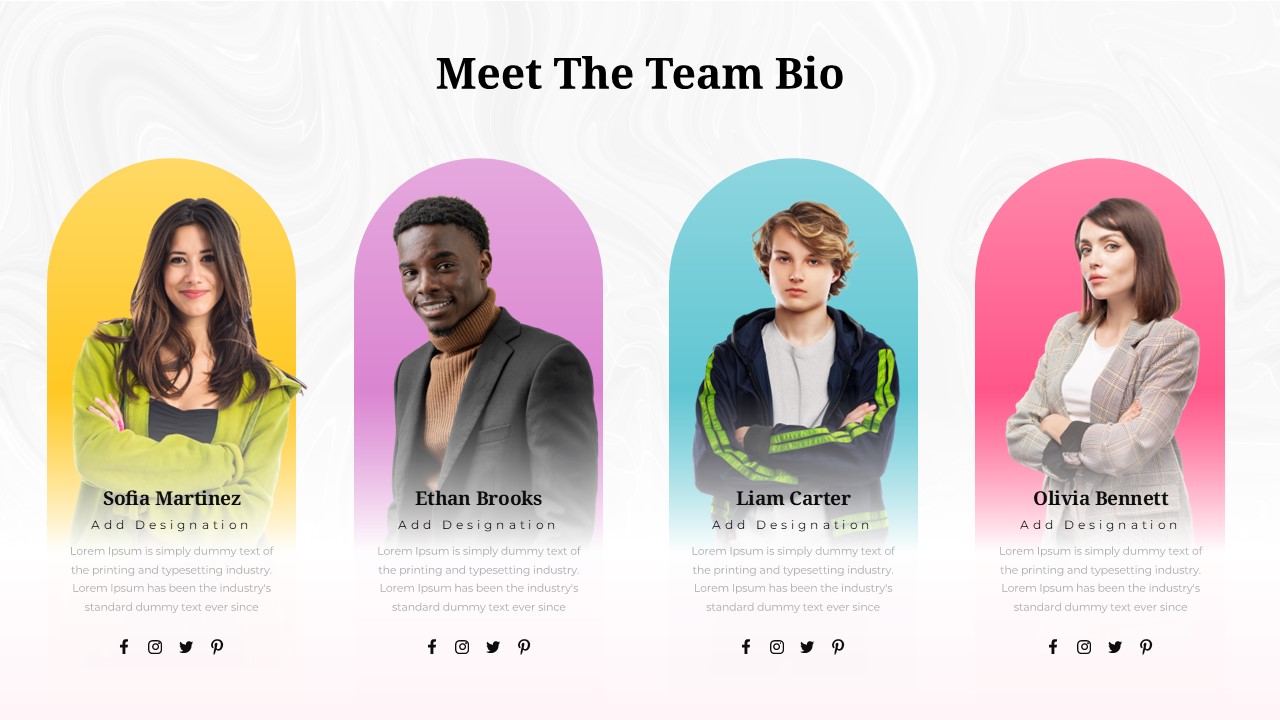 Meet the Team Bio Template for PowerPoint & Google Slides