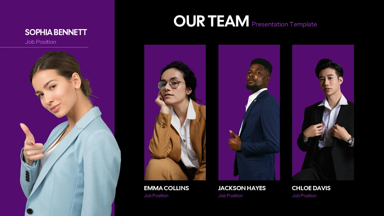 Modern Team Introduction Profile Presentation Slide