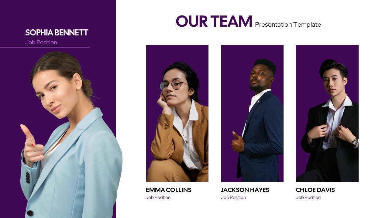 Modern Team Profile Slide Template