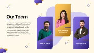 Modern Team Profiles with Photo Cards Template for PowerPoint & Google Slides