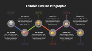 Multicolor 6-Stage Timeline Presentation Template