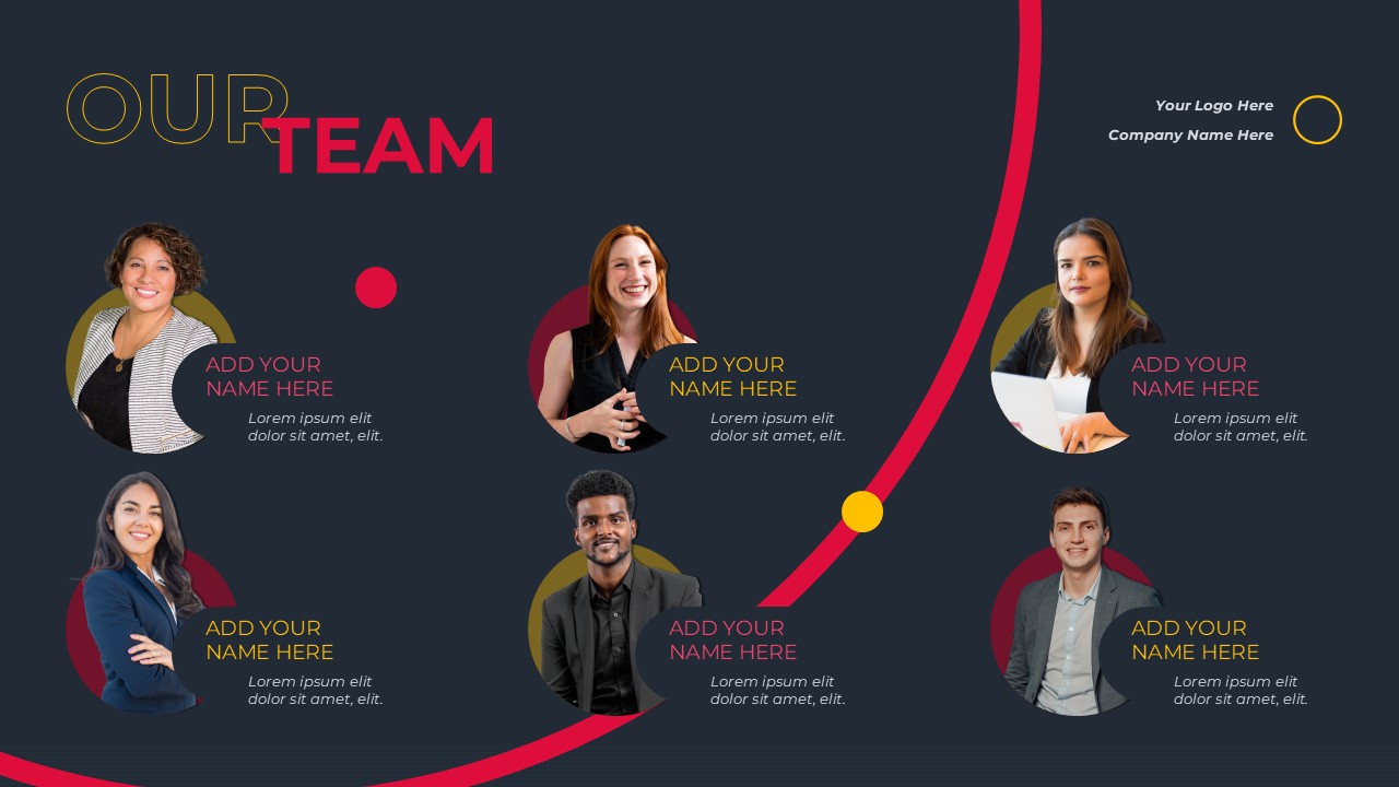 Our Team Introduction Presentation Slide Compatible with PowerPoint & Google Slides