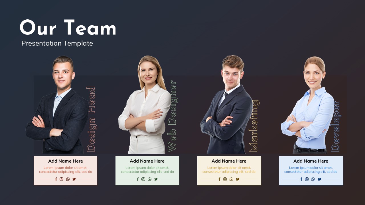 Our Team Profile Layout Presentation Slide