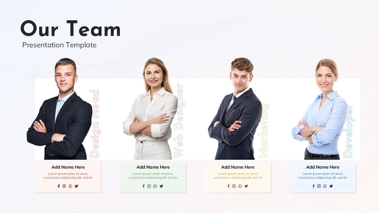 Our Team Profile Layout Presentation Template
