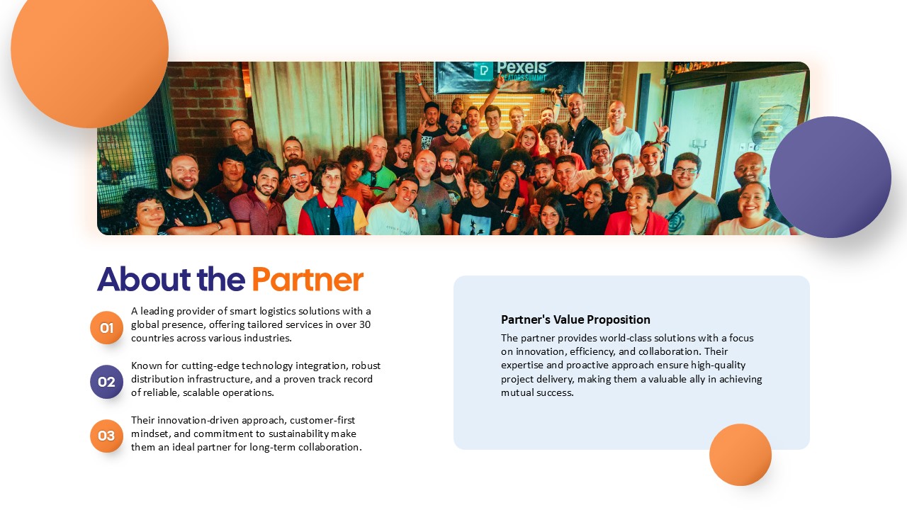 Partnership Proposal Presentation Deck About Slide