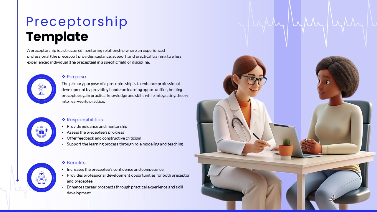 Preceptorship Purpose and Benefits Template for PowerPoint & Google Slides