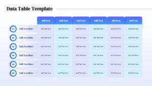 Six Column Data Table Layout Template for PowerPoint & Google Slides