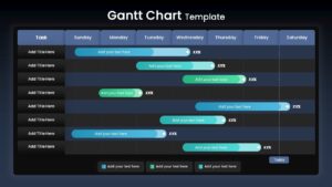 Weekly Gantt Chart Presentation Slide with Milestones