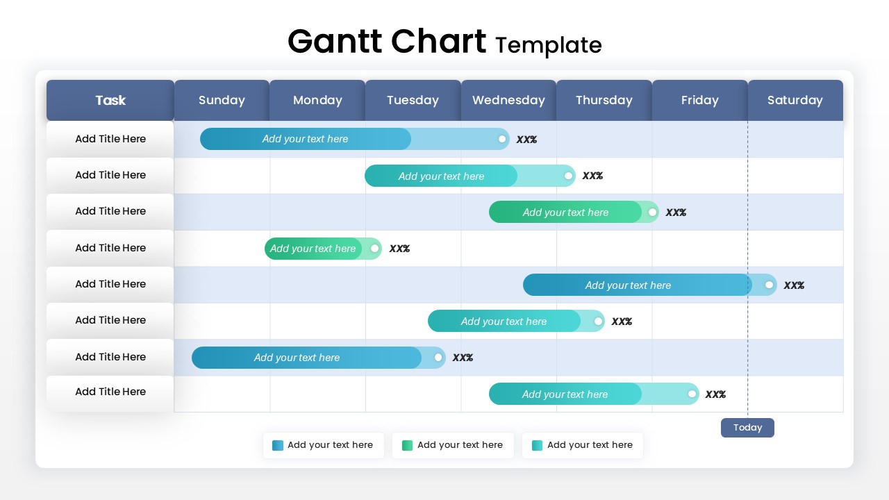 Weekly Gantt Chart with Milestones Template