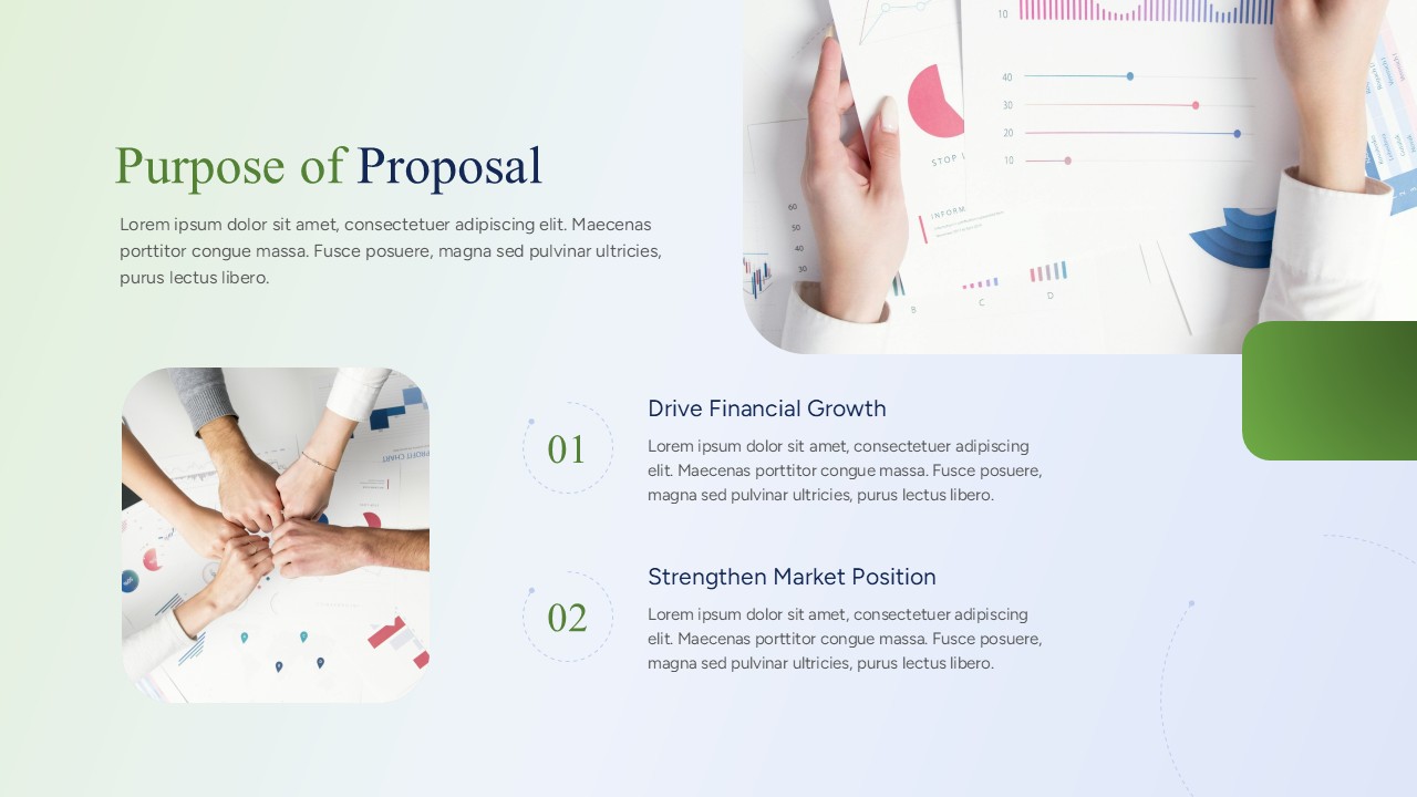 Bank Proposal Presentation Purpose Slide