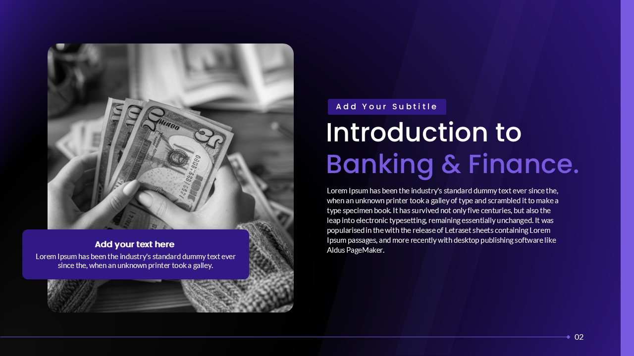Banking and Finance Presentation Introduction Slide