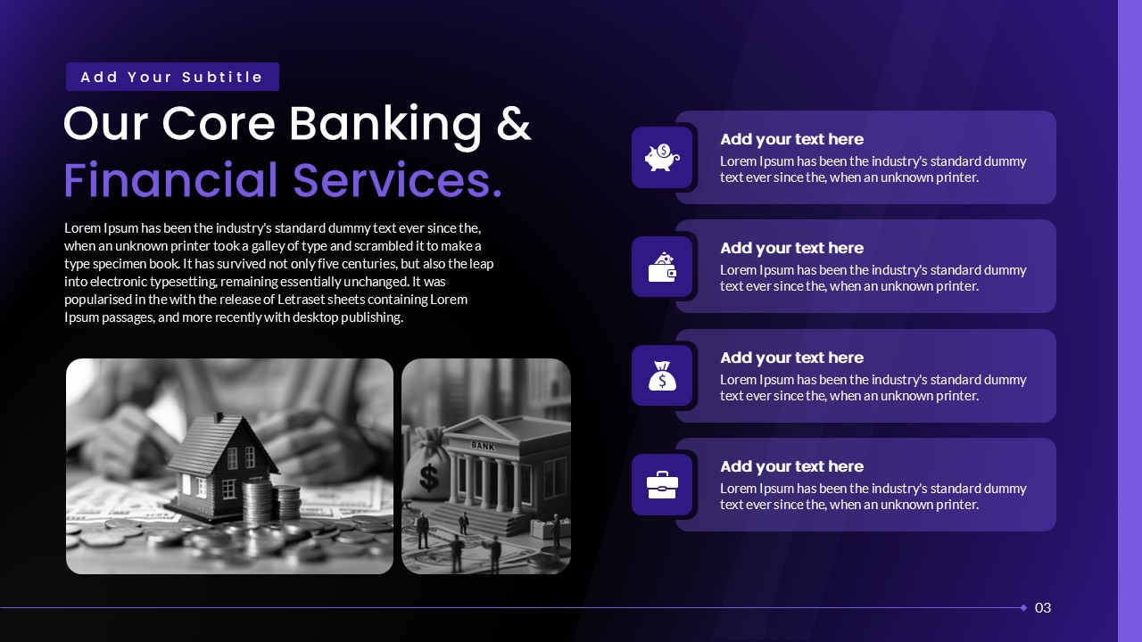 Banking and Finance Template Services Slide
