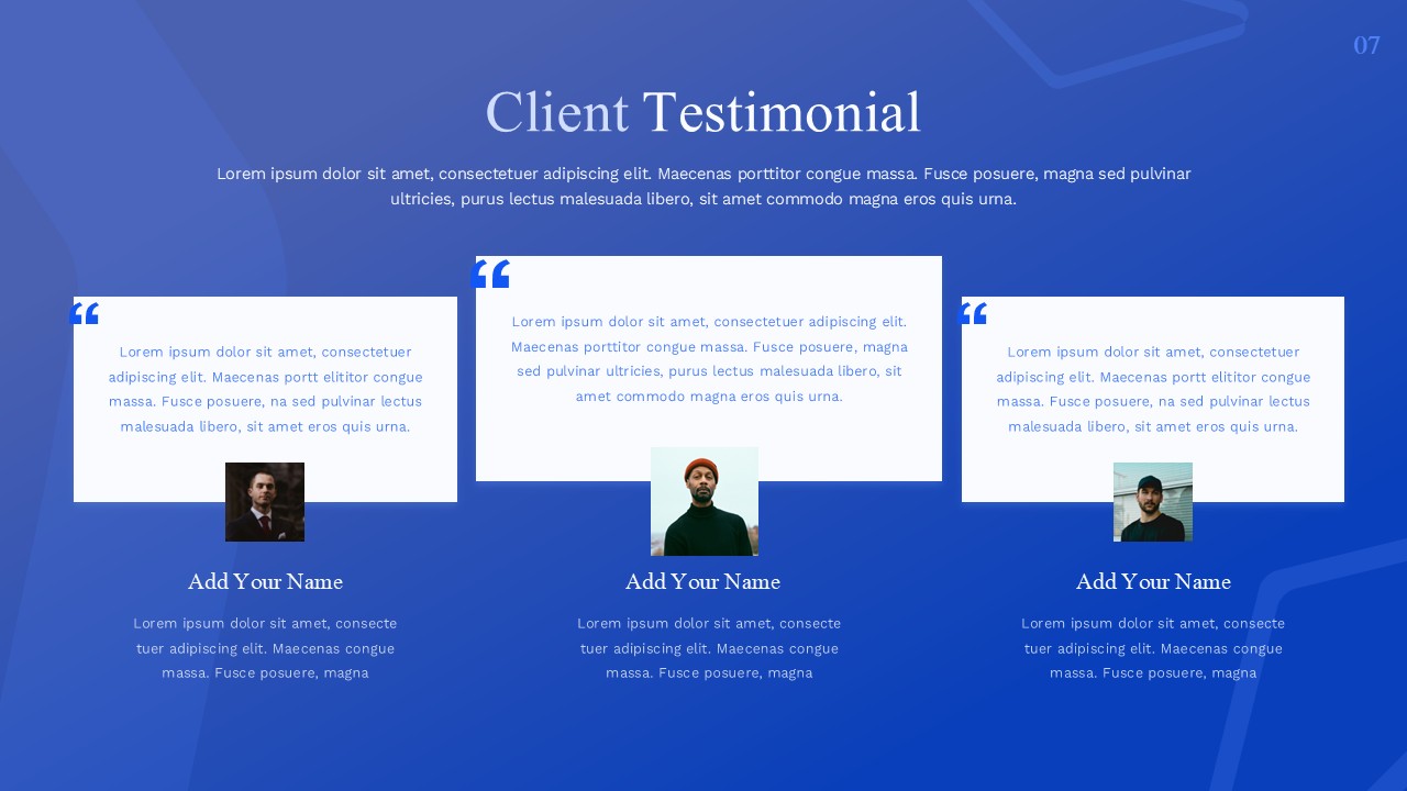 Business Consulting Company Profile Testimonial