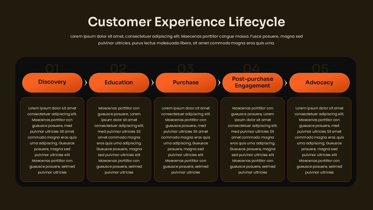 Customer Experience Lifecycle Roadmap Slide