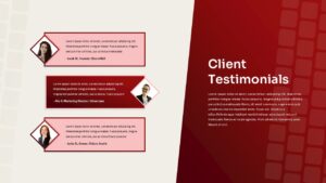 Digital Marketing Company Profile Client Testimonials Slide