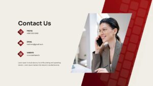 Digital Marketing Company Profile Contact Us Slide