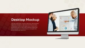 Digital Marketing Company Profile Desktop Mockup Slide