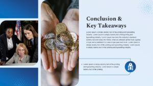 This Fund Management slide provides a Conclusion layout with key takeaways. Presenters can reinforce main messages. The template includes bullet points and call-to-action.