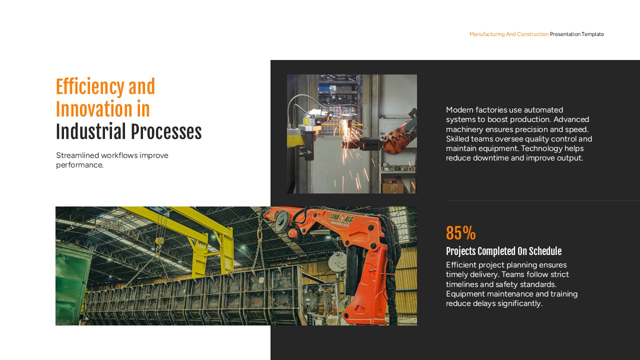 Manufacturing And Construction Industrial Slide