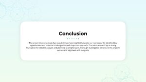 Project Scope Discovery Presentation Conclusion