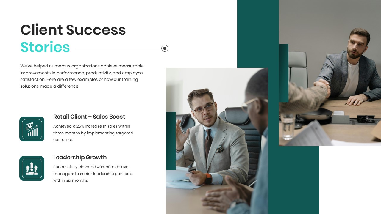 Training Consulting Template Testimonials Slide