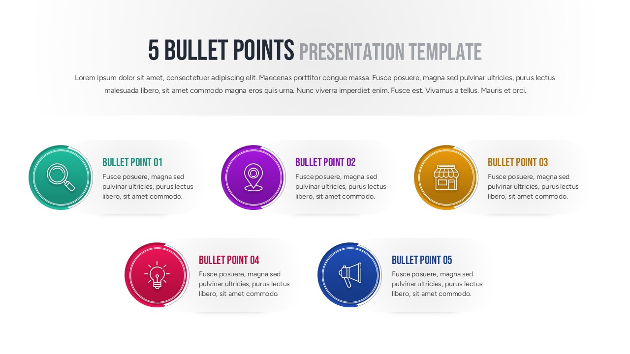 5 Points Presentation Template