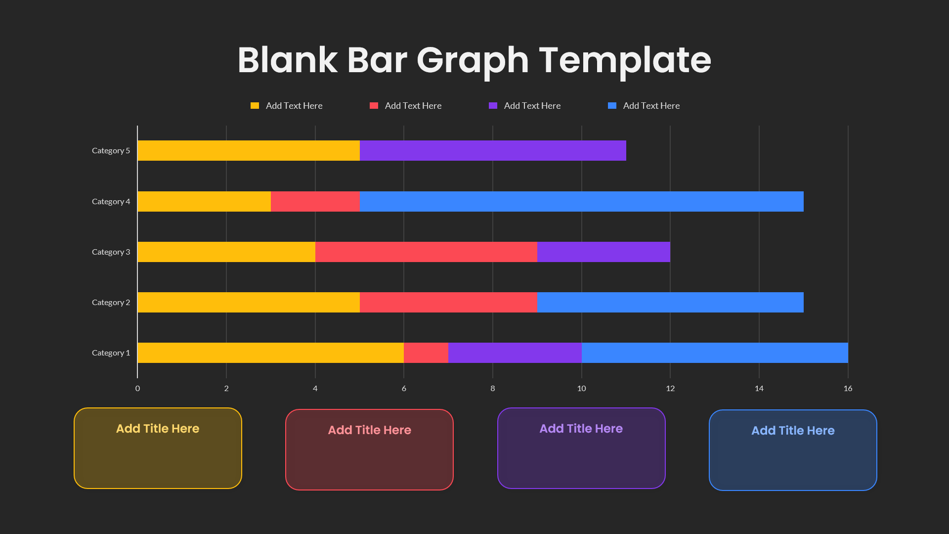 Colorful Blank Bar Graph Presentation Slide