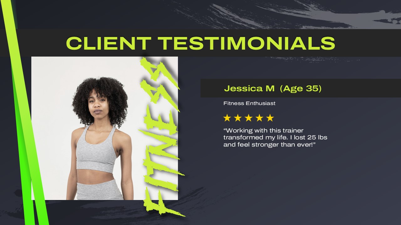 Fitness Presentation Client Testimonial