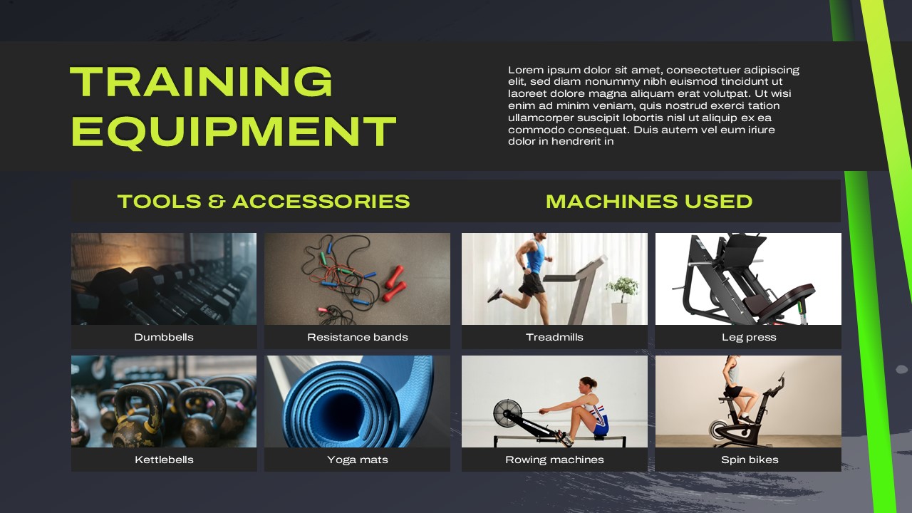 Fitness Training Equipment Presentation Slide