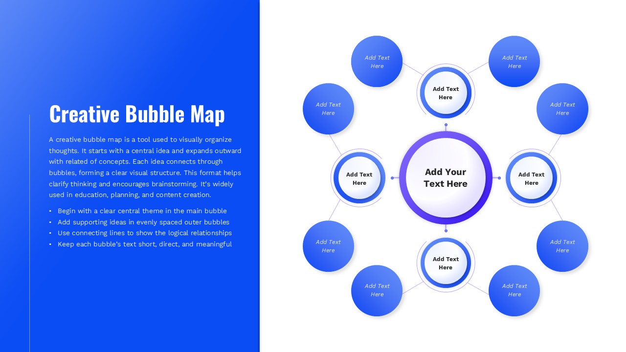 Creative Bubble Map Template