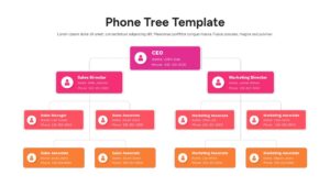 Multicolor Phone Tree Hierarchy Presentation Slide