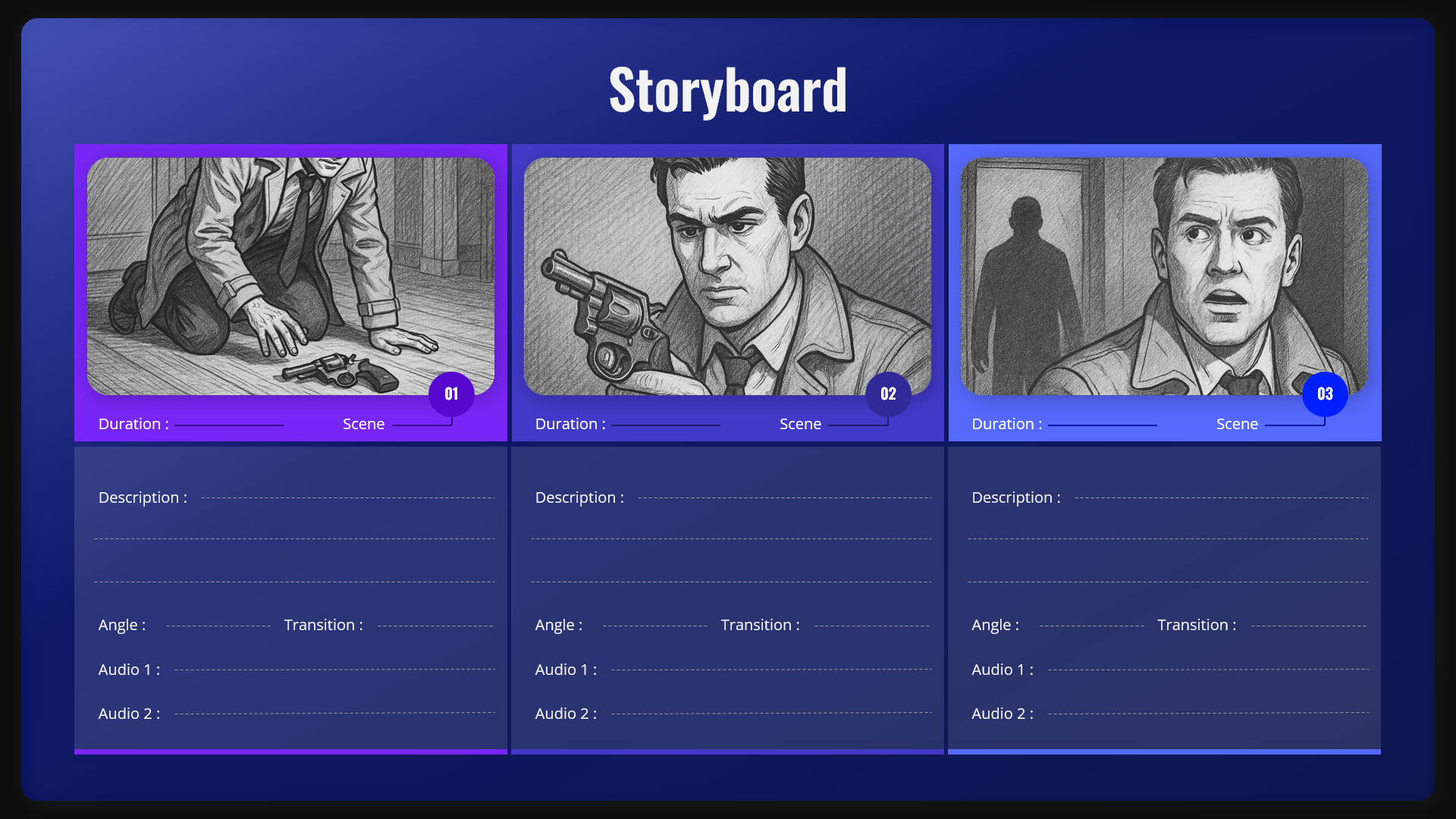 Storyboard Template to create presentation