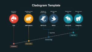 Cladogram Infographic Diagram Slide for PowerPoint & Google Slides