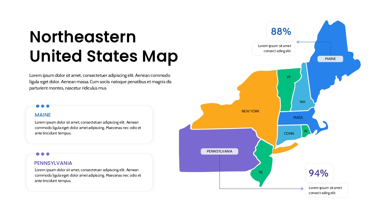 Northeastern United States Regional Map
