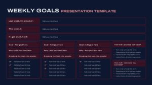Weekly Goals Presentation Slide for PowerPoint & Google Slides