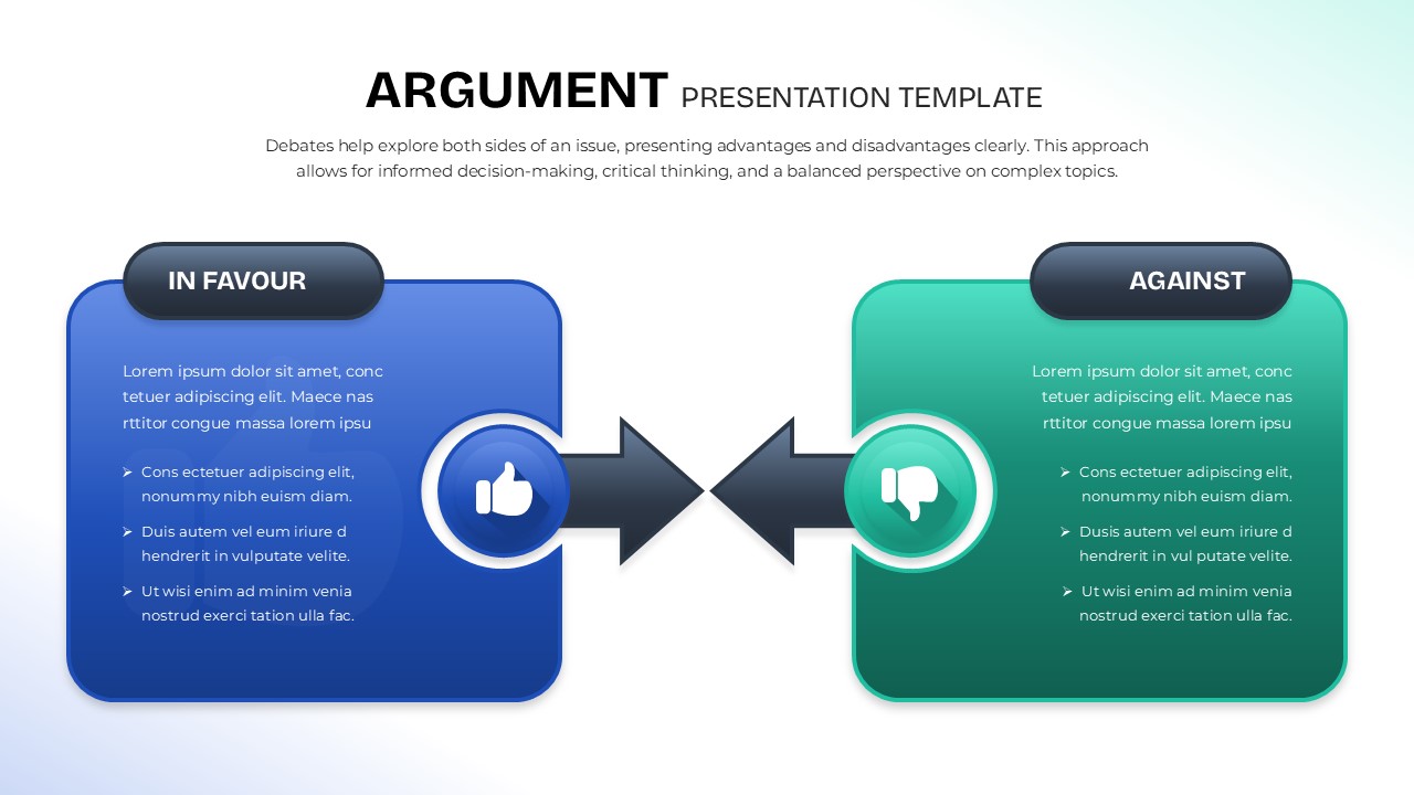 Argument Comparison Template for PowerPoint P