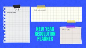 Editable 2026 New Year Resolution Planner Slide For Presentation Design