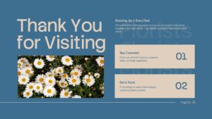 Floral Theme Business Presentation Thankyou Slide